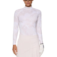 J.Lindeberg 여성용 엘라 프린트 압축 골프 셔츠 -Arp Grey Lilac