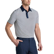 G/Fore Feeder Stripe Fine Tech Jersey Golf Polo Shirt -Twilight
