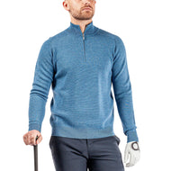 Galvin Green Chester Merino 1/4 골프 스웨터 -Blue Melange