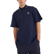 Huffer Check Par Golf Polo Shirt -Navy