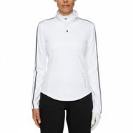 J.Lindeberg 여자 Nefe Quarter Zip Golf Mid Layer -White