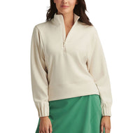 Peter Millar Women's Flora Knit Melange Half-Zip Golf Pullover - Stone
