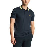 Lyle & Scott Tipped Golf Polo Shirt -Dark Navy/Solar Marker