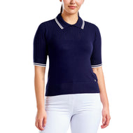 Nivo Women 's Vy Sweater Golf Polo Shirt- 해군