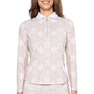 Golftini 여자의 멋진 소녀 긴 슬리브 골프 폴로 셔츠 - 샌드 바