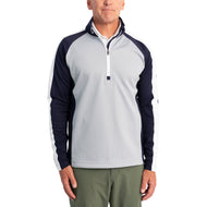 Sunderland Aspen Quarter Zip Raglan镶板驱虫剂高尔夫中心 - 银色