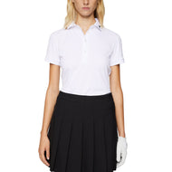 J.Lindeberg 女式 Tour Tech 高尔夫 Polo 衫 - 白色
