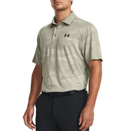 Under Armour季后赛2.0 Jacquard Golf Polo衬衫 - 绿色/橄榄色色调