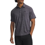 Under Armour 플레이오프 3 프린트 골프 폴로 셔츠 - 카본/블랙