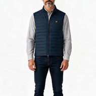 Lyle & Scott Hybrid Quilted Full Zip Golf Gilet -Ryder Blue