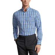 马球拉尔夫·劳伦(Polo Ralph Lauren)纽扣运动衬衫 - 蓝色/粉红色多