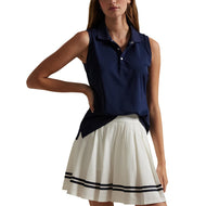 RLX RALPH LAUREN 여성 소매 소매 투어 공연 폴로 셔츠 - 해군