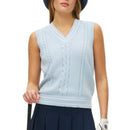 Rohnisch Women's Cotton Cable Knit Golf Vest - Skyway