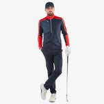 Galvin Green Dave 단열 1/4 Zip Mid -Layer- 해군/빨간색