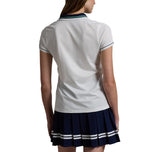 RLX 랄프 로렌 여성용 투어 피케 골프 폴로 셔츠 - 세라믹 화이트