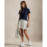 RLX RALPH LAUREN 여자 모의 목록 1/4 ZIP 골프 셔츠 - 정제 된 해군 멀티