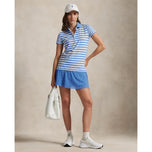 RLX Ralph Lauren女子印刷的气流polo衬衫 - 夏季蓝色/陶瓷白色