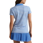 RLX Ralph Lauren女子印刷的气流polo衬衫 - 夏季蓝色/陶瓷白色