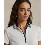 RLX Ralph Lauren妇女针织项圈连衣裙 - 陶瓷白色