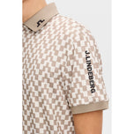 J.Lindeberg Tour Tech 프린트 골프 폴로 셔츠 - Bridge Stack Brindle