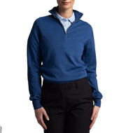 Cross Women 's Greta 1/4 Zip Golf Knit- True Blue