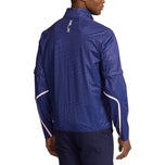 RLX RALPH LAUREN Stratus 격자 무늬 물 - 반감 된 풀 지퍼 골프 재킷 - 프랑스 해군 글렌 격자