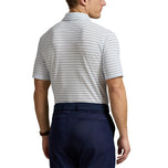 RLX RALPH LAUREN Stripe 투어 피크 골프 폴로 셔츠 - 사무실 블루 멀티