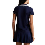 RLX RALPH LAUREN 여자 투어 피크 폴로 셔츠 - 네이비/흰색/가든 핑크