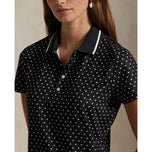 RLX RALPH LAUREN 여성의 인쇄 경량 공기 흐름 골프 셔츠 -Polo Black Polka Dot