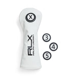 RLX Ralph Lauren 자수 하이브리드 헤드 커버 - 흰색