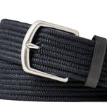 RLX Ralph Lauren Leather Trim Webbed Golf Belt - Polo Black