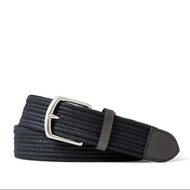 RLX Ralph Lauren 皮革饰边织带高尔夫腰带 - Polo 黑色