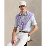 RLX Ralph Lauren Classic Fit Printed Airflow Golf Polo Shirt - Office Blue Square Key