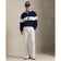 RLX Ralph Lauren Classic Fit Double -Knit Crest 풀오버 - 정제 된 해군/세라믹 화이트