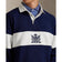RLX Ralph Lauren Classic Fit Double -Knit Crest 풀오버 - 정제 된 해군/세라믹 화이트