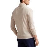 RLX Ralph Lauren棉花混合1/4拉链高尔夫套头衫 -  ecru tan heather