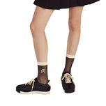Malbon 여성용 아라벨라 메쉬 골프 양말 - 블랙