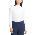 Rohnisch女子Addy长袖高尔夫衬衫 - 白色