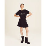 Malbon 女子俱乐部 Malbon 高尔夫 T 恤 - 黑色