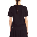 Malbon 女子俱乐部 Malbon 高尔夫 T 恤 - 黑色