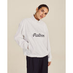 Malbon 여성용 크로스코트 골프 윈드브레이커 - 화이트