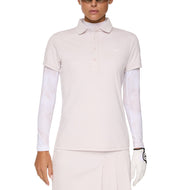 J.Lindeberg妇女Cassie高尔夫球球衫 - 灰色丁香