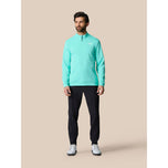 Castore Classion Classic Quarter Zip Golf Pullover -Light Aqua/White