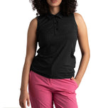Cross Women 's Andrea Sleeveless Polo Golf Shirt -Black