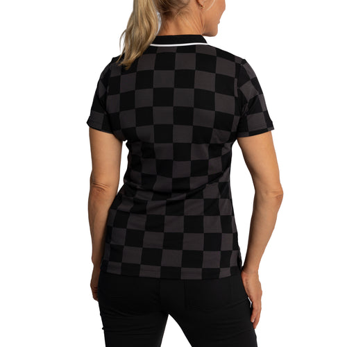 Cross 여성용 그립 골프 폴로 셔츠 - 블랙