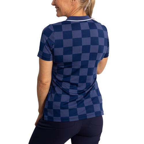 Cross 여성용 그립 골프 폴로 셔츠 - 트와일라잇 블루