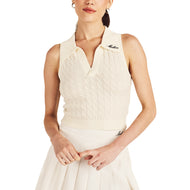 Malbon 여성용 프레야 니트 골프 조끼 - 캔버스