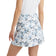 G/Fore Women's Photo Floral Silky Tech Nylon A-Line Golf Skort - Snow