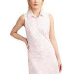 G/Fore 여성용 카모 실키 테크 나일론 민소매 골프 폴로 - 카메오