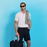 G/Fore Feeder Stripe精细技术泽西高尔夫球球球场 - 腮红